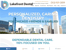 Tablet Screenshot of lakefrontdental.com
